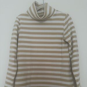 Dudley Stephens Striped Cowl Neck Fleece Pullover | Size S | Made USA